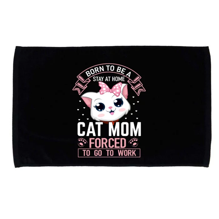 Cat Mom Funny Graphic Novelty Mama Cat Lover Gift Microfiber Hand Towel