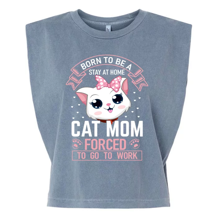 Cat Mom Funny Graphic Novelty Mama Cat Lover Gift Garment-Dyed Women's Muscle Tee