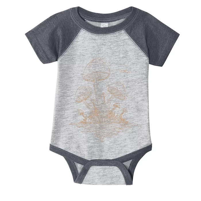 Cottagecore Mushrooms Fungi Goblincore Aesthetic Infant Baby Jersey Bodysuit