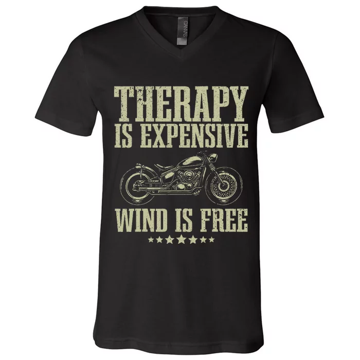 Cool Motorcycle For Men Women Motorcycle Lovers Bike Rider V-Neck T-Shirt