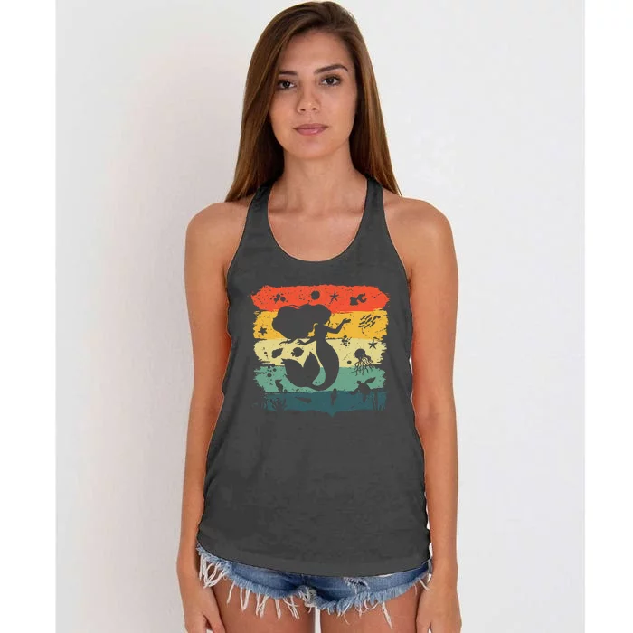 Cool Mermaid For  Under Sea Mermaids Merman Women's Knotted Racerback Tank