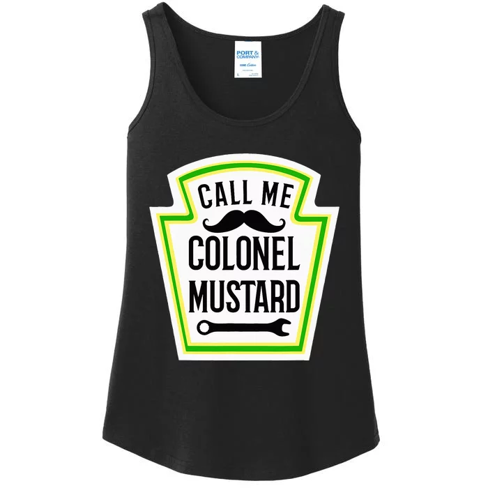 Colonel Mustard Funny Halloween Mustard Costume Ladies Essential Tank