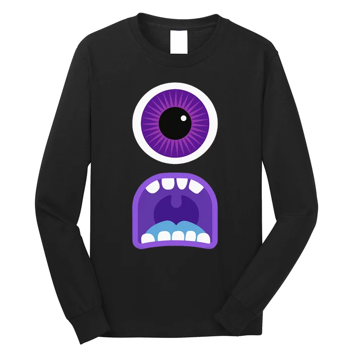 Cute Monster Face Costume Halloween Long Sleeve Shirt