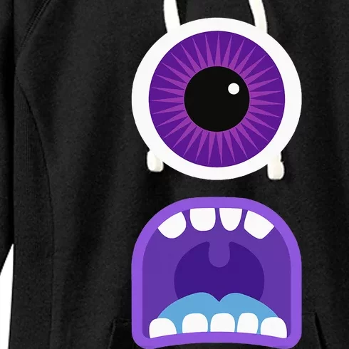 Cute Monster Face Costume Halloween Women's Fleece Hoodie