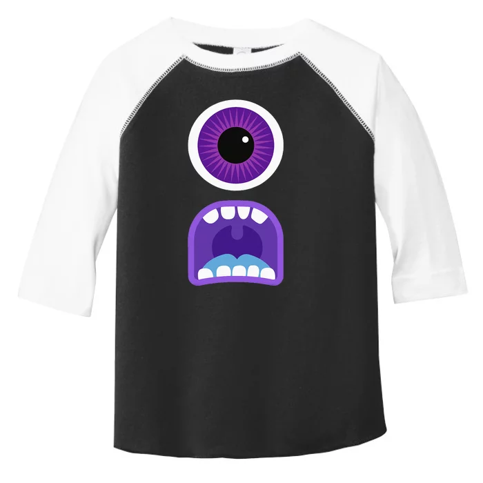 Cute Monster Face Costume Halloween Toddler Fine Jersey T-Shirt