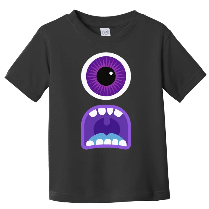 Cute Monster Face Costume Halloween Toddler T-Shirt