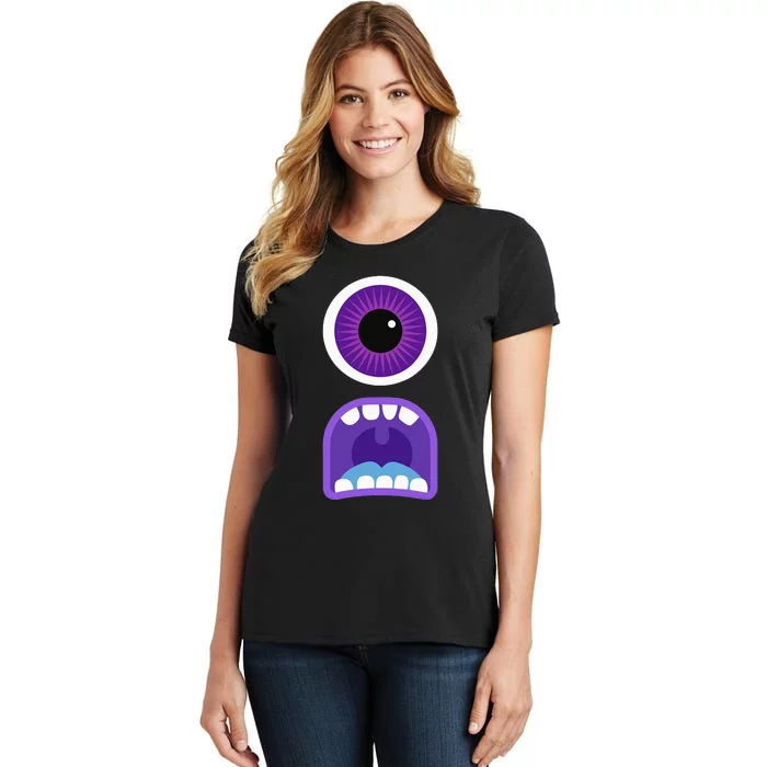 Cute Monster Face Costume Halloween Women's T-Shirt