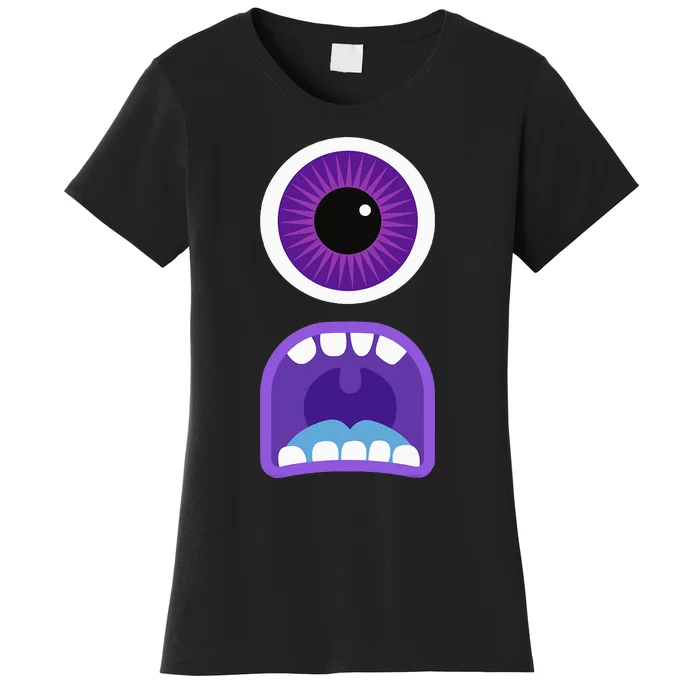 Cute Monster Face Costume Halloween Women's T-Shirt