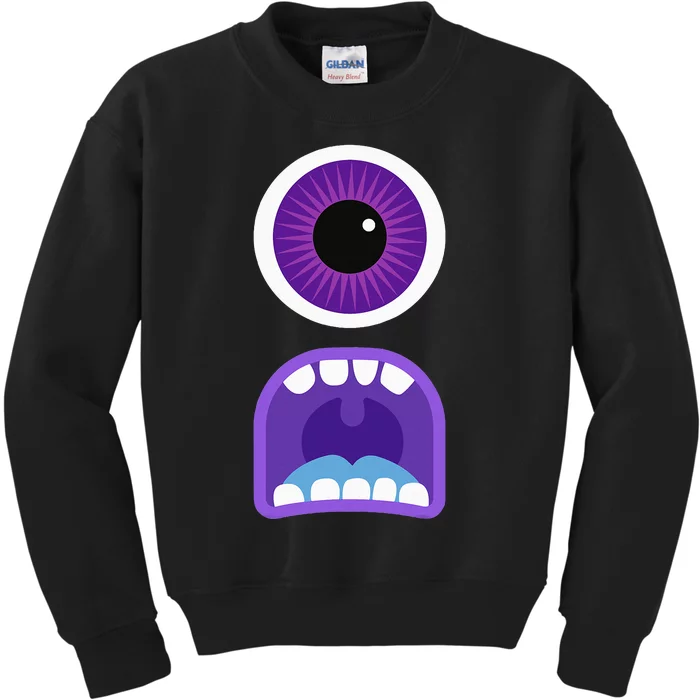 Cute Monster Face Costume Halloween Kids Sweatshirt