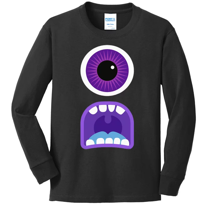 Cute Monster Face Costume Halloween Kids Long Sleeve Shirt