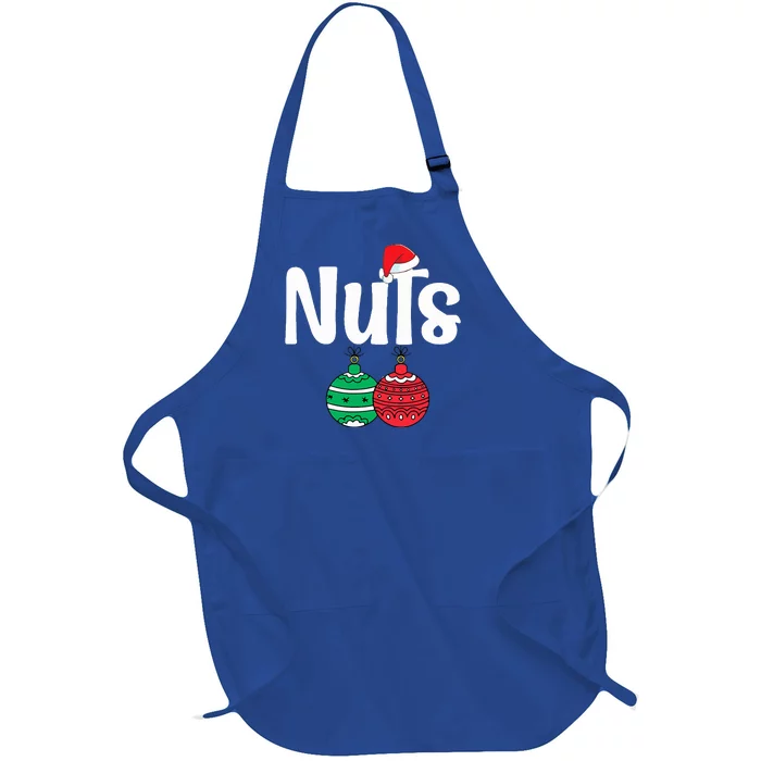 Chestnuts Matching Family Funny Chest Nuts Christmas Couples Full-Length Apron With Pocket