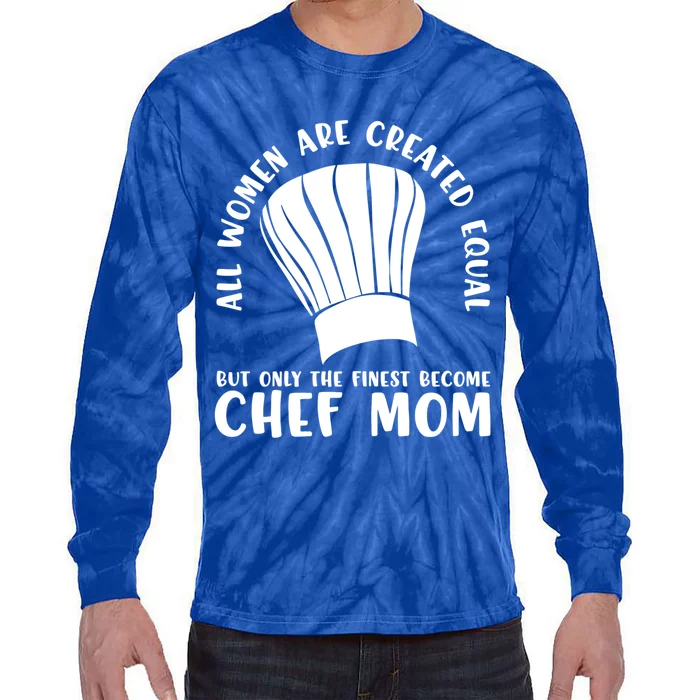 Chef Mom Funny Cook Cooking Mothers Day Baking Culinary Mama Gift Tie-Dye Long Sleeve Shirt