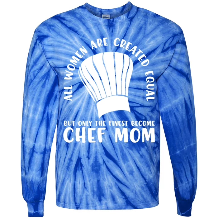 Chef Mom Funny Cook Cooking Mothers Day Baking Culinary Mama Gift Tie-Dye Long Sleeve Shirt