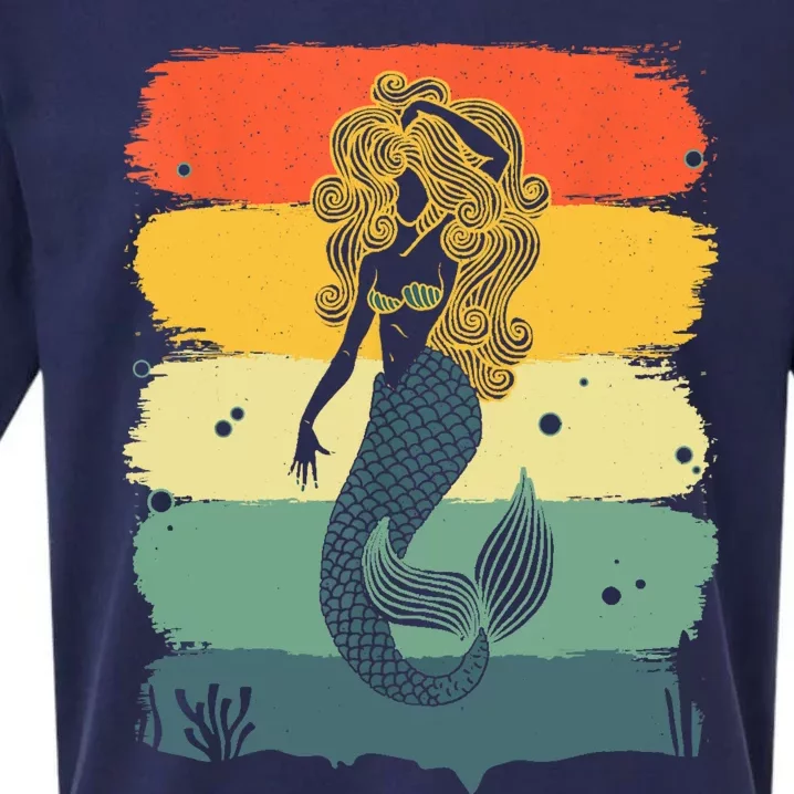 Cool Mermaid For Women Under Sea Mermaids Merman Sueded Cloud Jersey T-Shirt