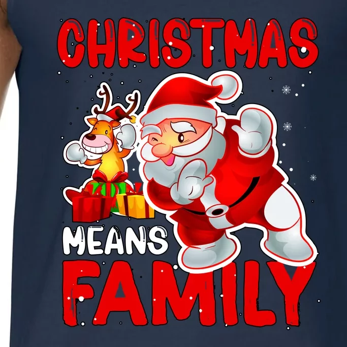 Christmas Means Family Santa Reindeer Comfort Colors® Tank Top