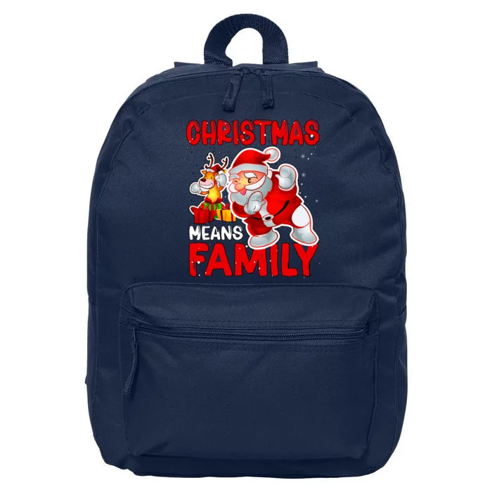 Christmas Means Family Santa Reindeer 16 in Basic Backpack