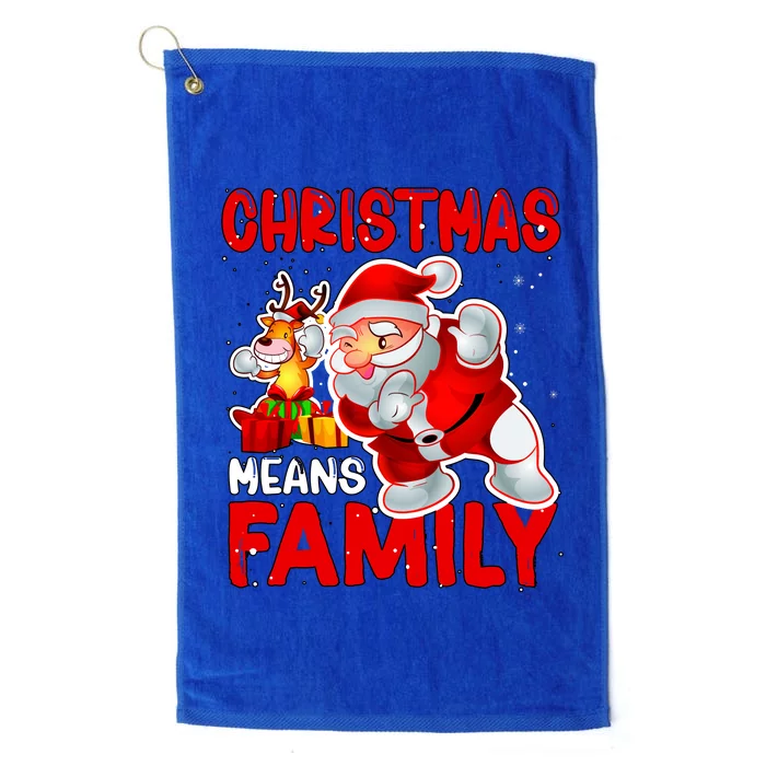 Christmas Means Family Santa Reindeer Platinum Collection Golf Towel