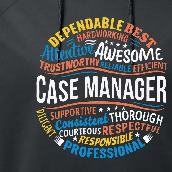 Case Manager Funny Week Appreciation Performance Fleece Hoodie