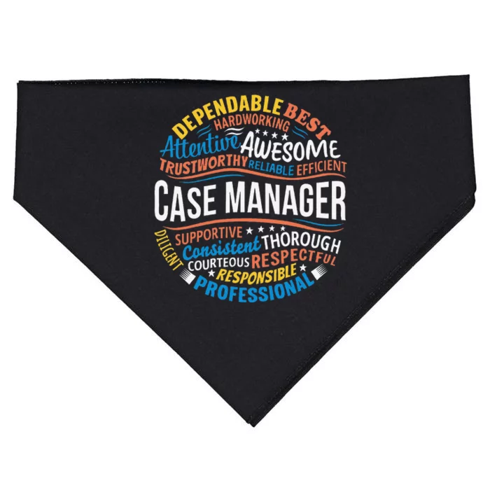 Case Manager Funny Week Appreciation USA-Made Doggie Bandana