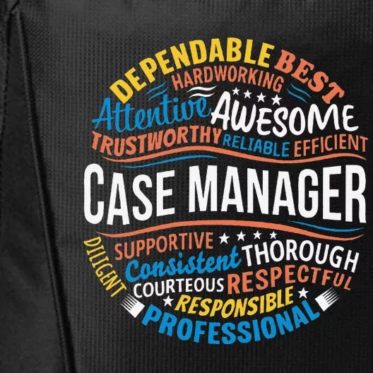 Case Manager Funny Week Appreciation City Backpack