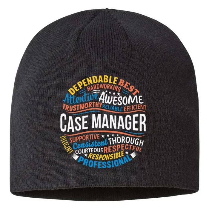 Case Manager Funny Week Appreciation 8 1/2in Sustainable Knit Beanie