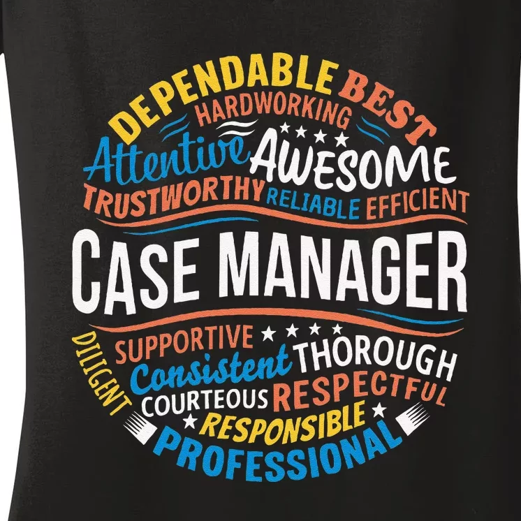 Case Manager Funny Week Appreciation Women's V-Neck T-Shirt