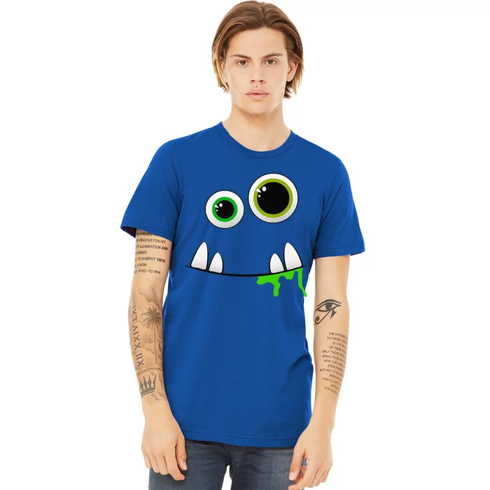 Cute Monster Face Halloween Group Costume Gift Premium T-Shirt