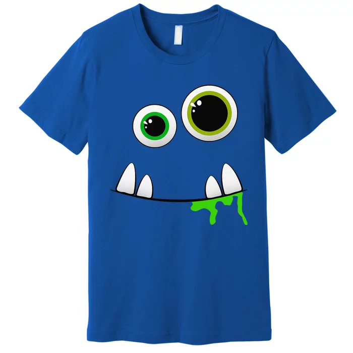 Cute Monster Face Halloween Group Costume Gift Premium T-Shirt