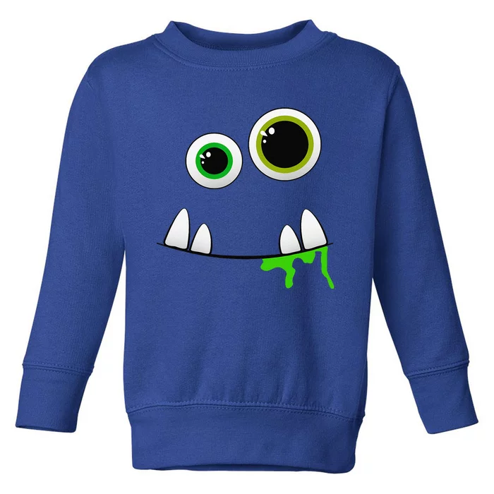 Cute Monster Face Halloween Group Costume Gift Toddler Sweatshirt