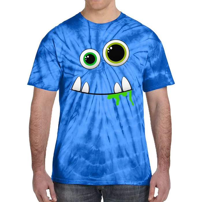 Cute Monster Face Halloween Group Costume Gift Tie-Dye T-Shirt