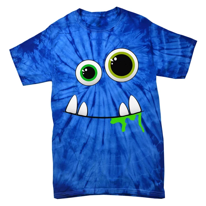 Cute Monster Face Halloween Group Costume Gift Tie-Dye T-Shirt