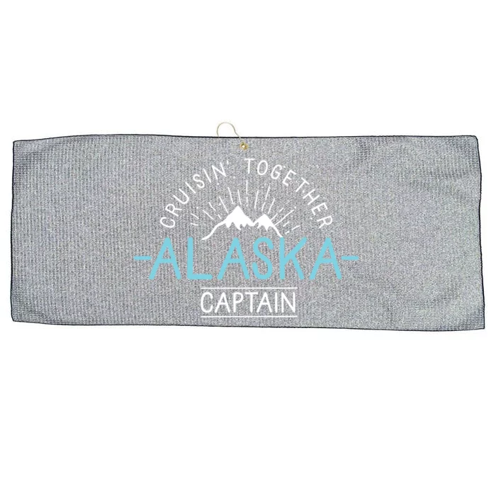 Captain Matching Family Friends And Group Alaska Cruise Gift Large Microfiber Waffle Golf Towel