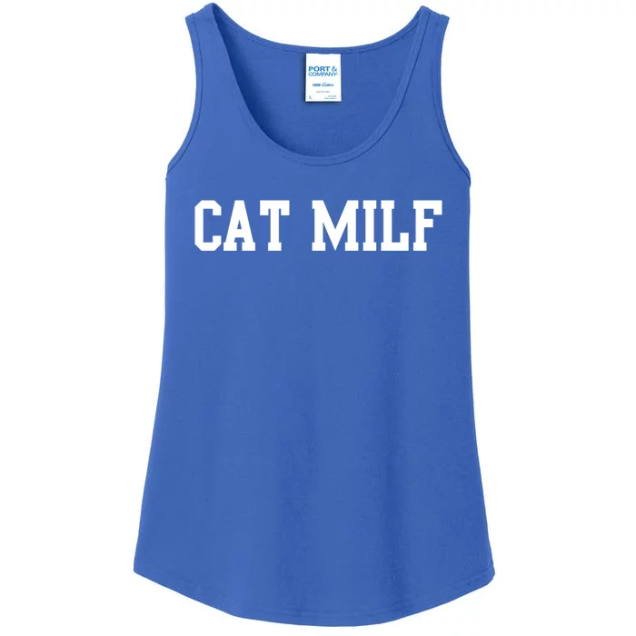 Cat Milf Funny Cat Mom Cat Lovers Cute Gift Ladies Essential Tank