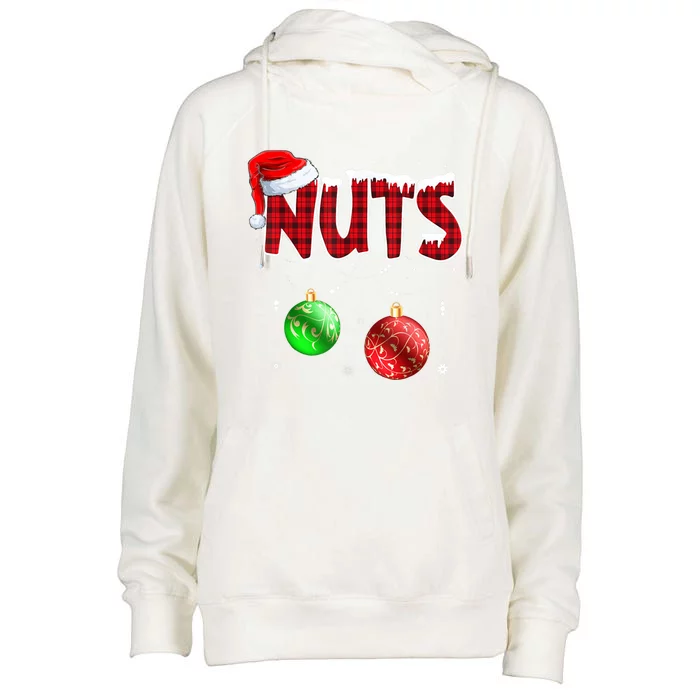 Chestnuts Matching Family Funny Chest Nuts Christmas Couples Great Gift Womens Funnel Neck Pullover Hood