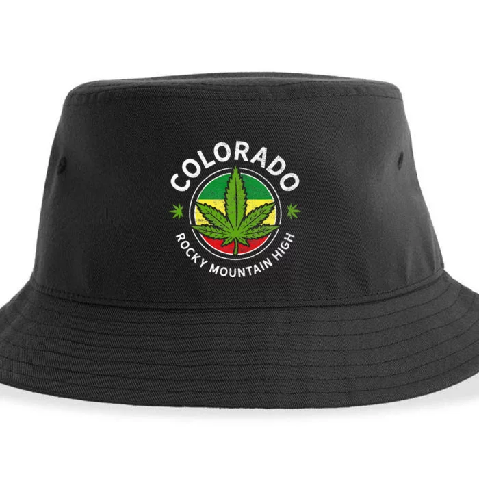 Colorado Marijuana Funny Weed Cannabis Sustainable Bucket Hat