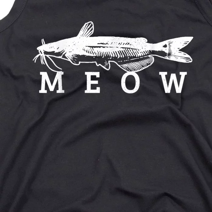 Catfish Meow Funny Catfishing Fishing Fisherman Gift Tank Top