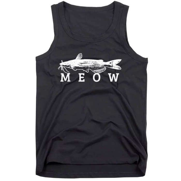 Catfish Meow Funny Catfishing Fishing Fisherman Gift Tank Top