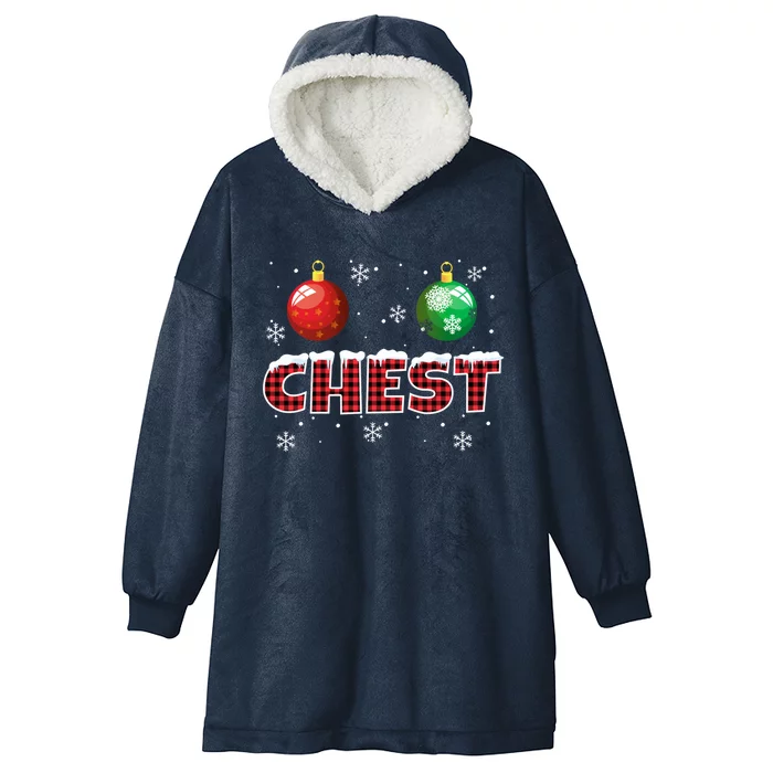 Chestnuts Matching Family Funny Chest Nuts Christmas Couples Gift Hooded Wearable Blanket