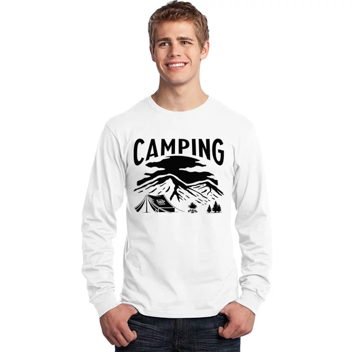 camping mountains forrest tent Tall Long Sleeve T-Shirt