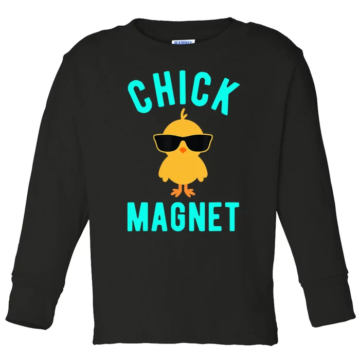 Chick Magnet Funny Easter For Boy Toddler Long Sleeve Shirt