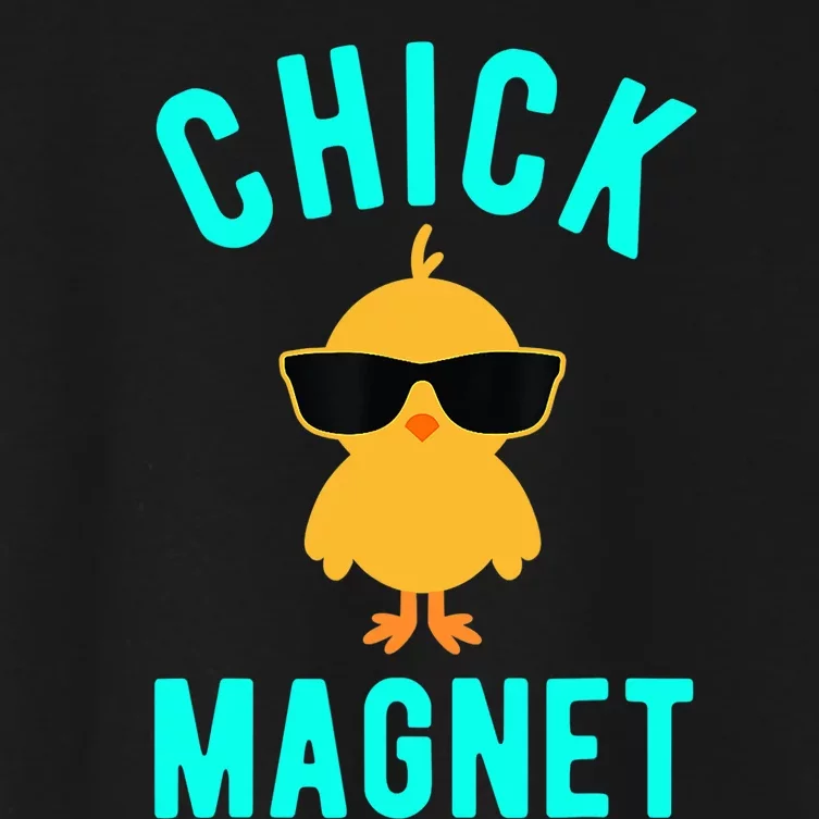 Chick Magnet Funny Easter For Boy Women's Crop Top Tee