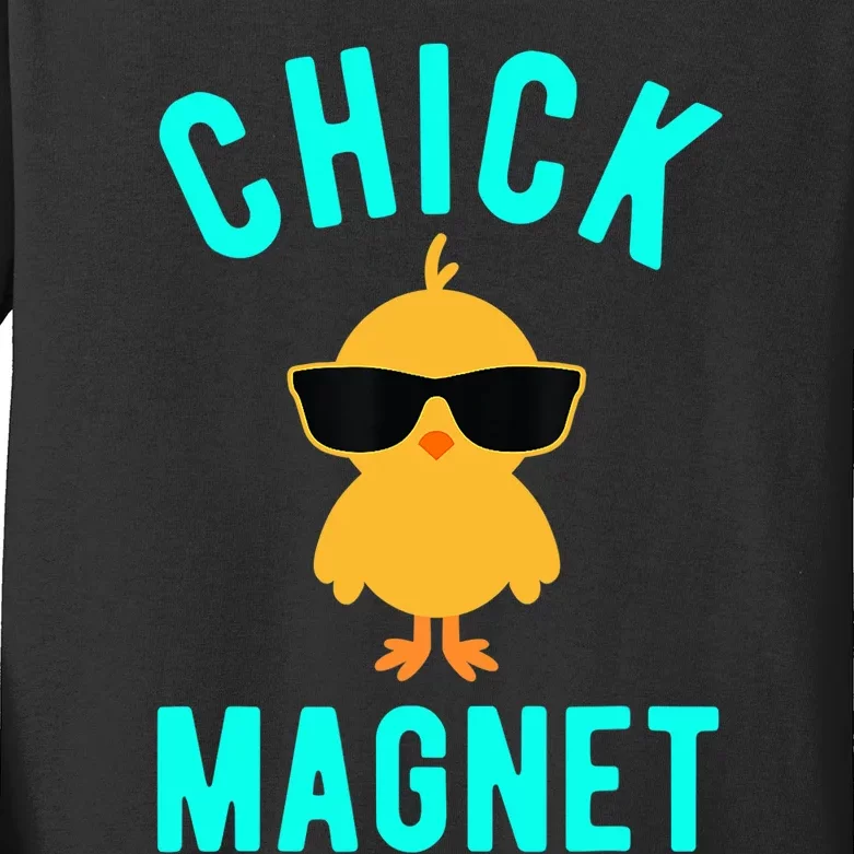 Chick Magnet Funny Easter For Boy Kids Long Sleeve Shirt