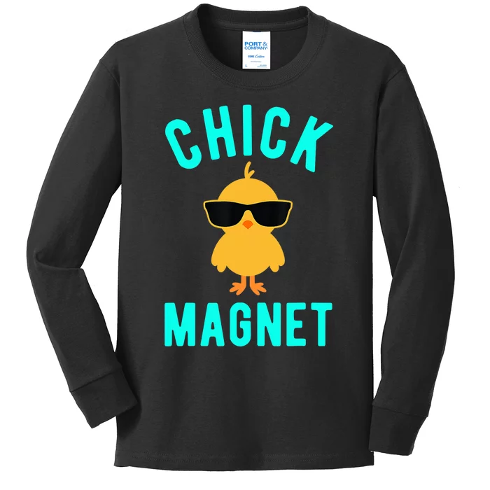 Chick Magnet Funny Easter For Boy Kids Long Sleeve Shirt