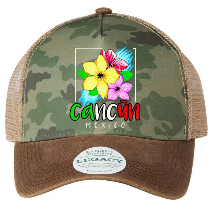 Cancun Mexico Flower Vacation Legacy Tie Dye Trucker Hat