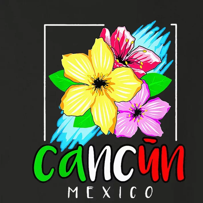 Cancun Mexico Flower Vacation Toddler Long Sleeve Shirt