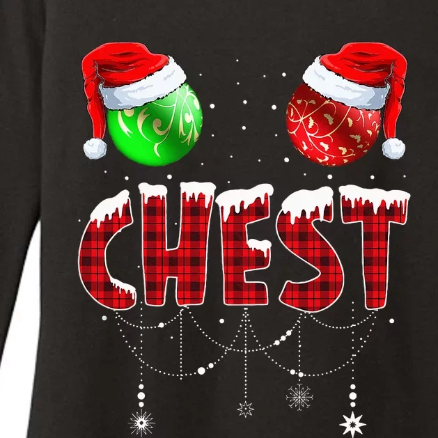 Chestnuts Matching Family Funny Chest Nuts Christmas Couples Womens CVC Long Sleeve Shirt