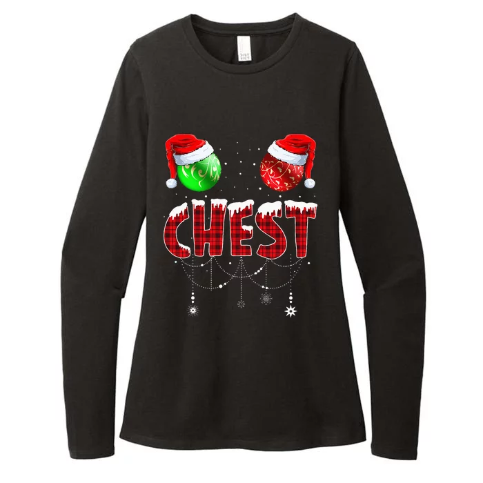 Chestnuts Matching Family Funny Chest Nuts Christmas Couples Womens CVC Long Sleeve Shirt