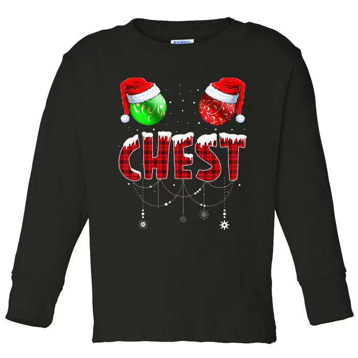 Chestnuts Matching Family Funny Chest Nuts Christmas Couples Toddler Long Sleeve Shirt