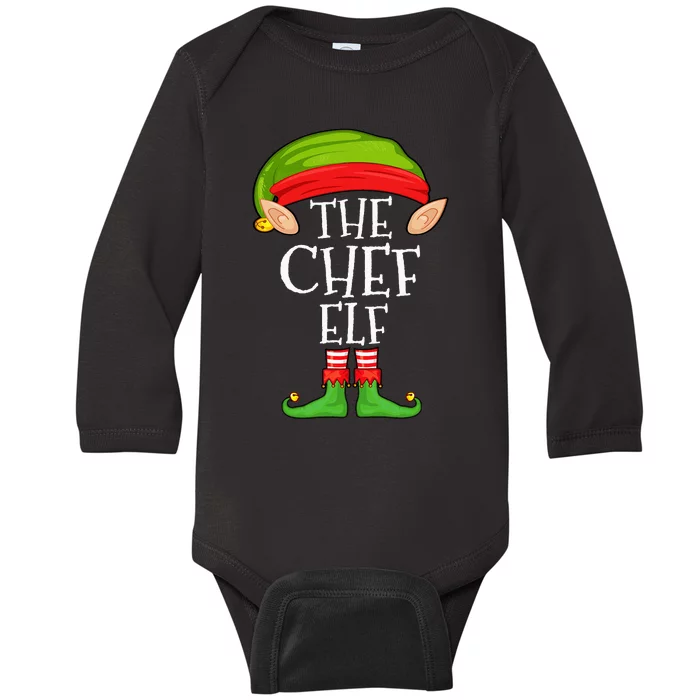 Christmas Matching Family Elf Pajama The Chef Elf Baby Long Sleeve Bodysuit