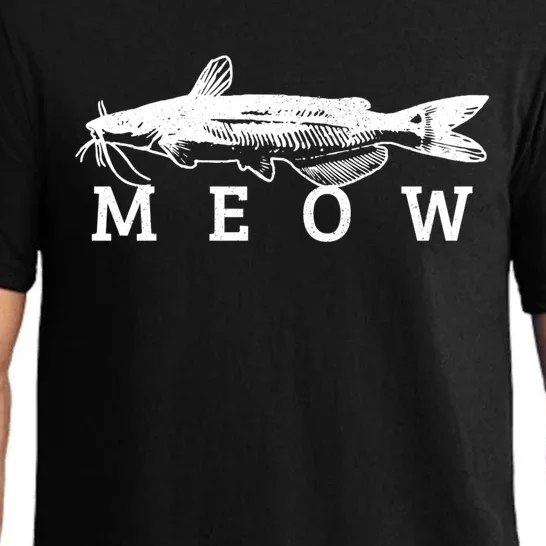 Catfish Meow Funny Catfishing Fishing Fisher Gift Pajama Set